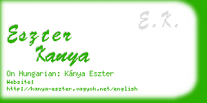 eszter kanya business card