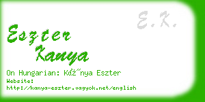 eszter kanya business card